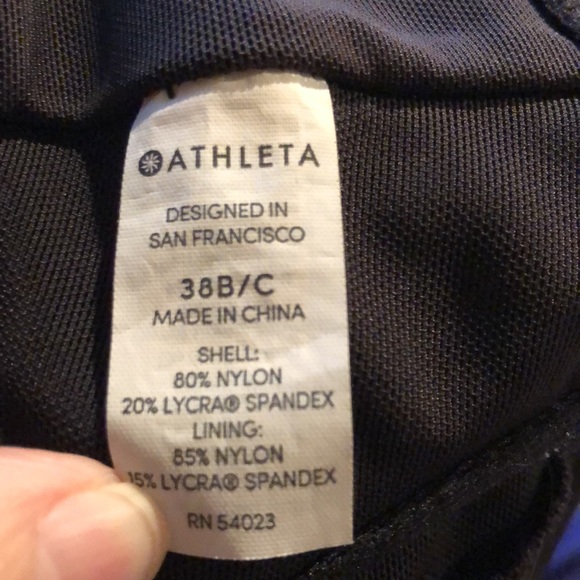 Athleta Stitched Band Black Bikini Top, size 38 B/C - Picture 15 of 15